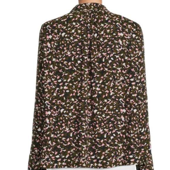 Zadig & Voltaire Tink Abstract Print Top Black Multicolor Size Small - Picture 2 of 5